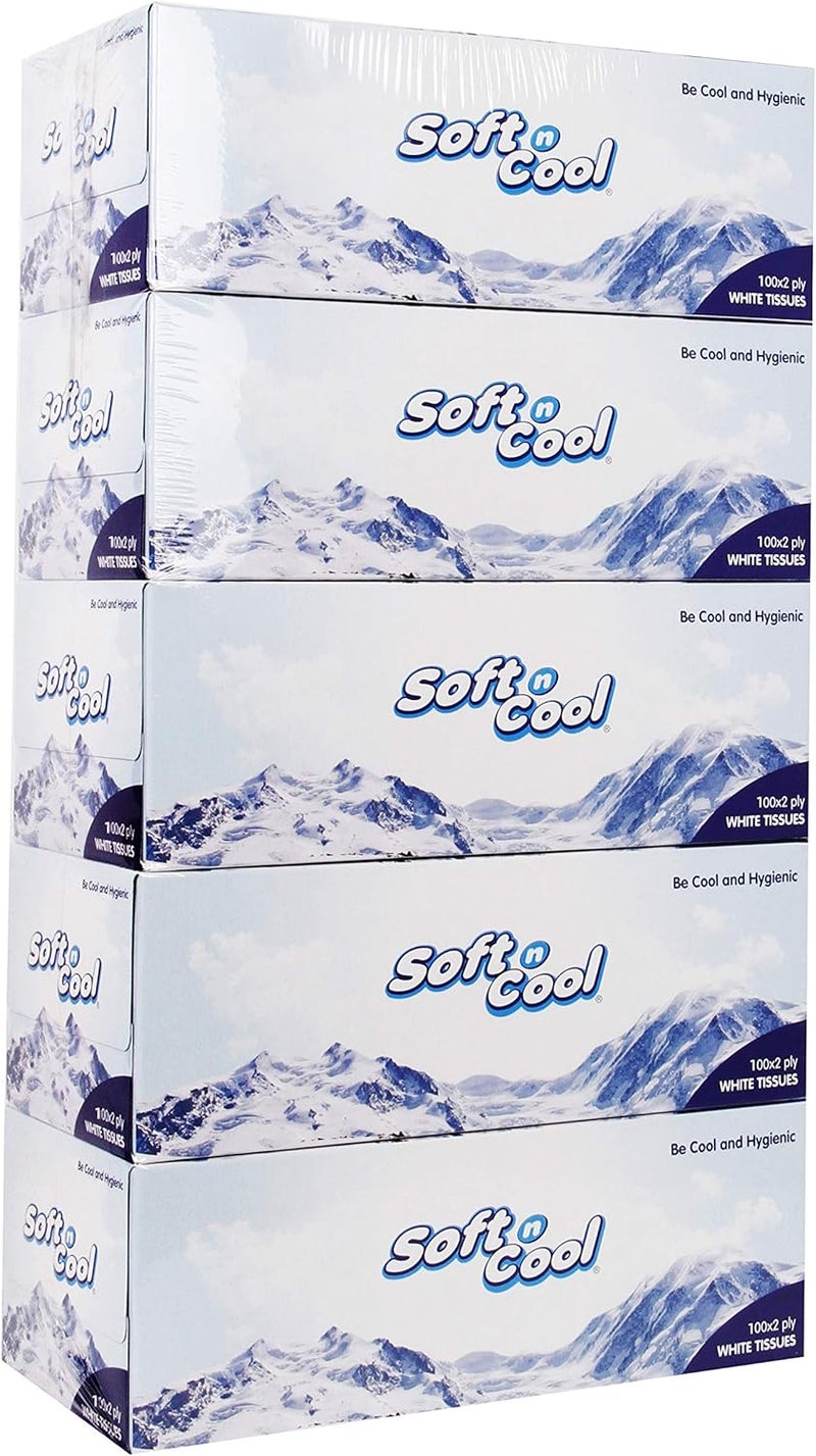 Soft N Cool Ultra Soft & Strong Facial Tissues - 5 Boxes